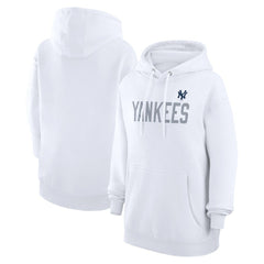 New York Yankees G-III 4Her by Carl Banks Women's Dot Print Pullover Hoodie White