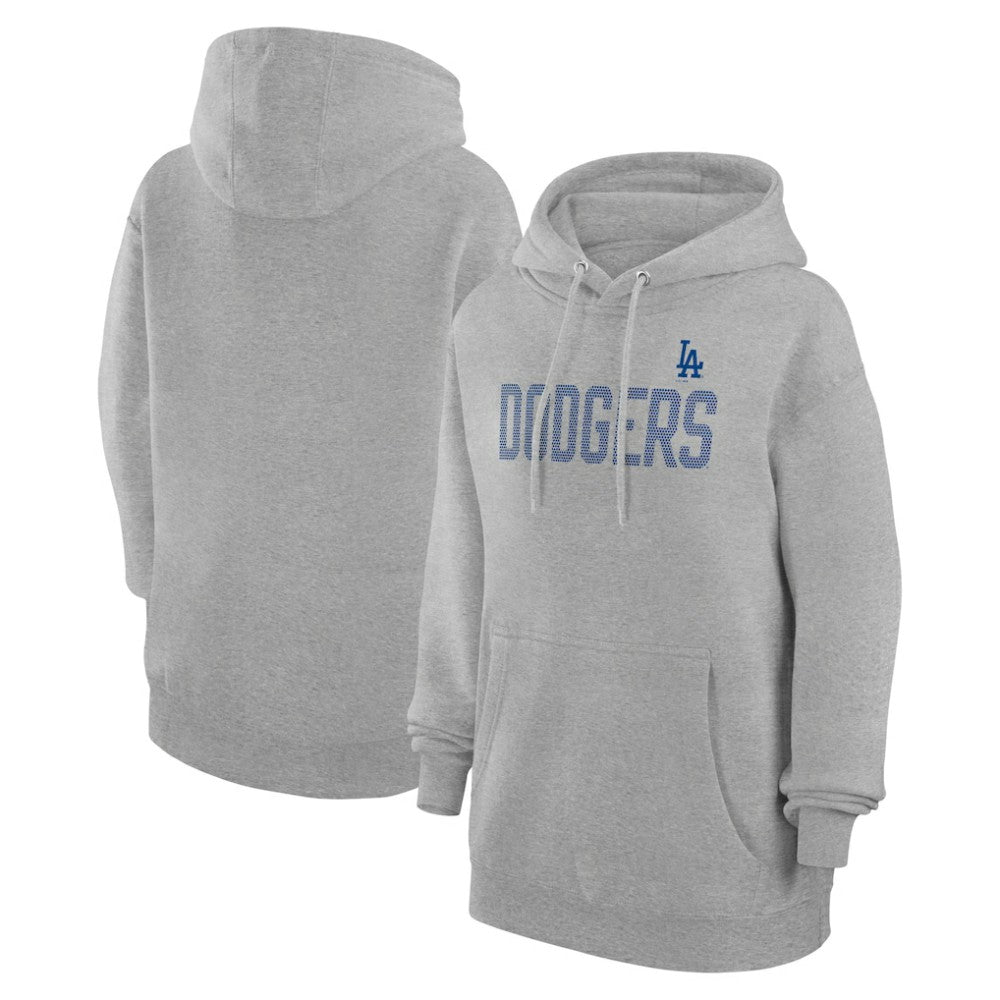 Los Angeles Dodgers G-III 4Her by Carl Banks Women's Dot Print Pullover Hoodie Gray