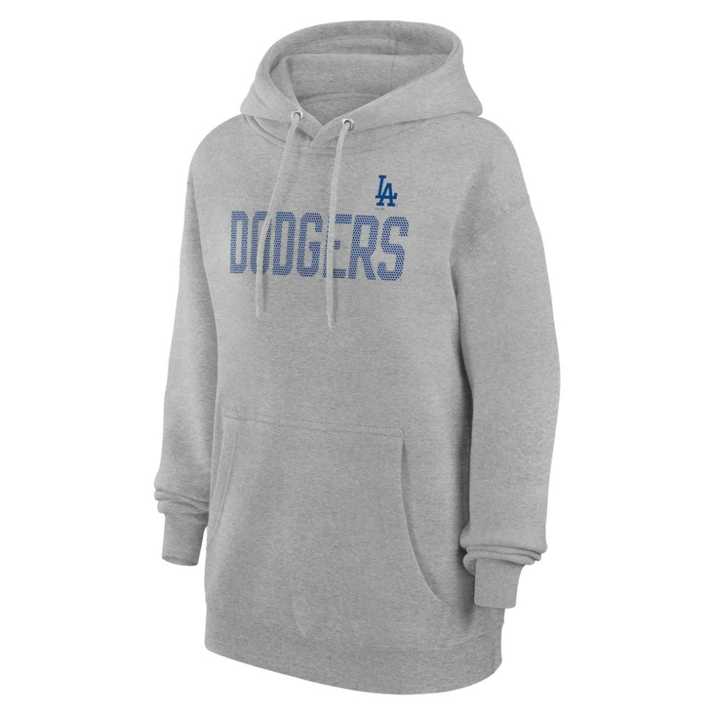 Los Angeles Dodgers G-III 4Her by Carl Banks Women's Dot Print Pullover Hoodie Gray