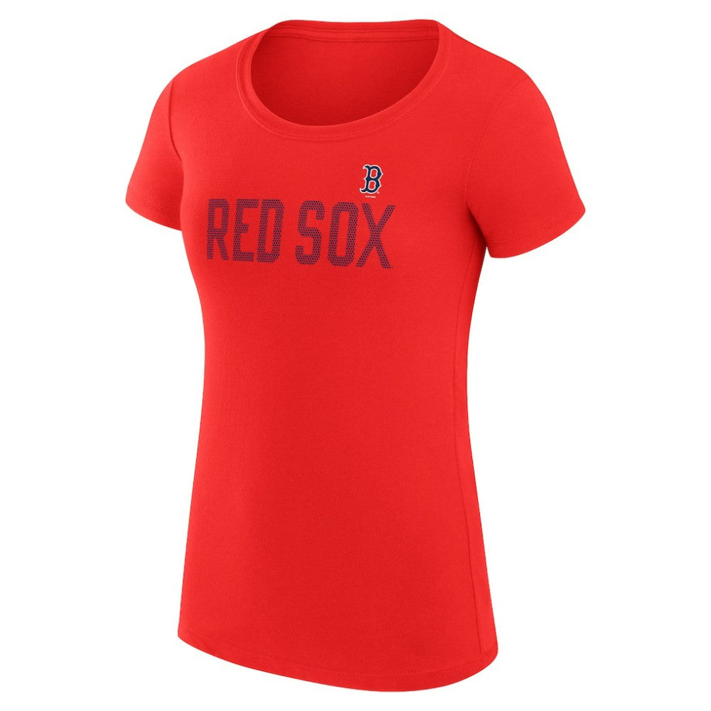 Boston Red Sox G-III 4Her by Carl Banks Women's Super-Slim Fit Lightweight Dot Print T-Shirt Red