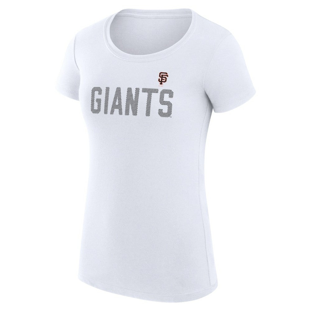 San Francisco Giants G-III 4Her by Carl Banks Women's Super-Slim Fit Lightweight Dot Print T-Shirt White
