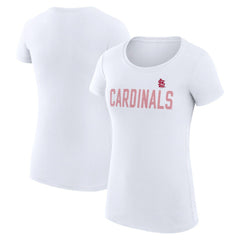 St. Louis Cardinals G-III 4Her by Carl Banks Women's Super-Slim Fit Lightweight Dot Print T-Shirt White