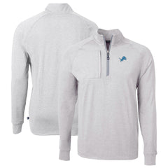 Detroit Lions Cutter & Buck Big & Tall Adapt Eco Knit Quarter-Zip Pullover Top - Heather Gray online