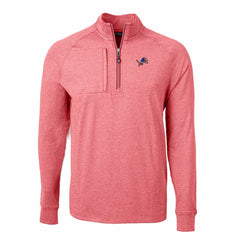 Detroit Lions Cutter & Buck Big & Tall Adapt Eco Knit Quarter-Zip Pullover Top - Heather Red discount