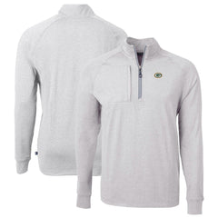 Green Bay Packers Cutter & Buck Big & Tall Adapt Eco Knit Quarter-Zip Pullover Top - Heather Gray outlet