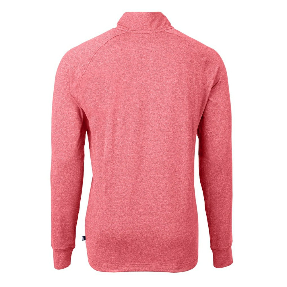 Kansas City Chiefs Cutter & Buck Big & Tall Adapt Eco Knit Quarter-Zip Pullover Top - Heather Red outlet