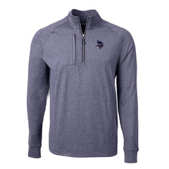 Minnesota Vikings Cutter & Buck Big & Tall Adapt Eco Knit Quarter-Zip Pullover Top - Heather Navy online