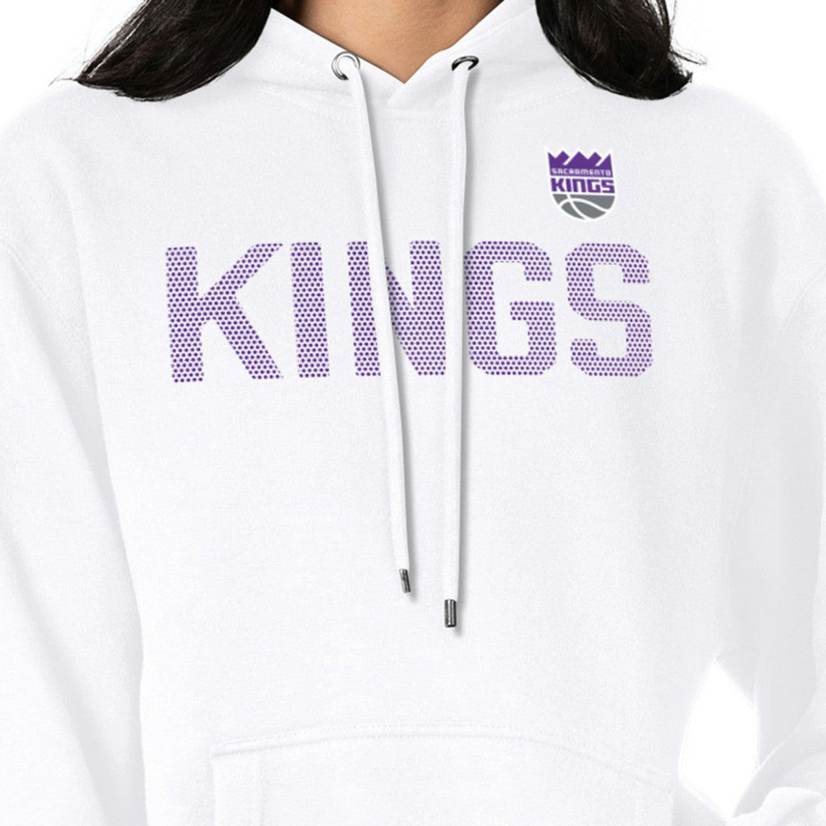 Sacramento Kings G-III 4Her by Carl Banks Women's Dot Print Pullover Hoodie - White on sale