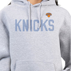 New York Knicks G-III 4Her by Carl Banks Women's Dot Print Pullover Hoodie - Heather Gray for sale