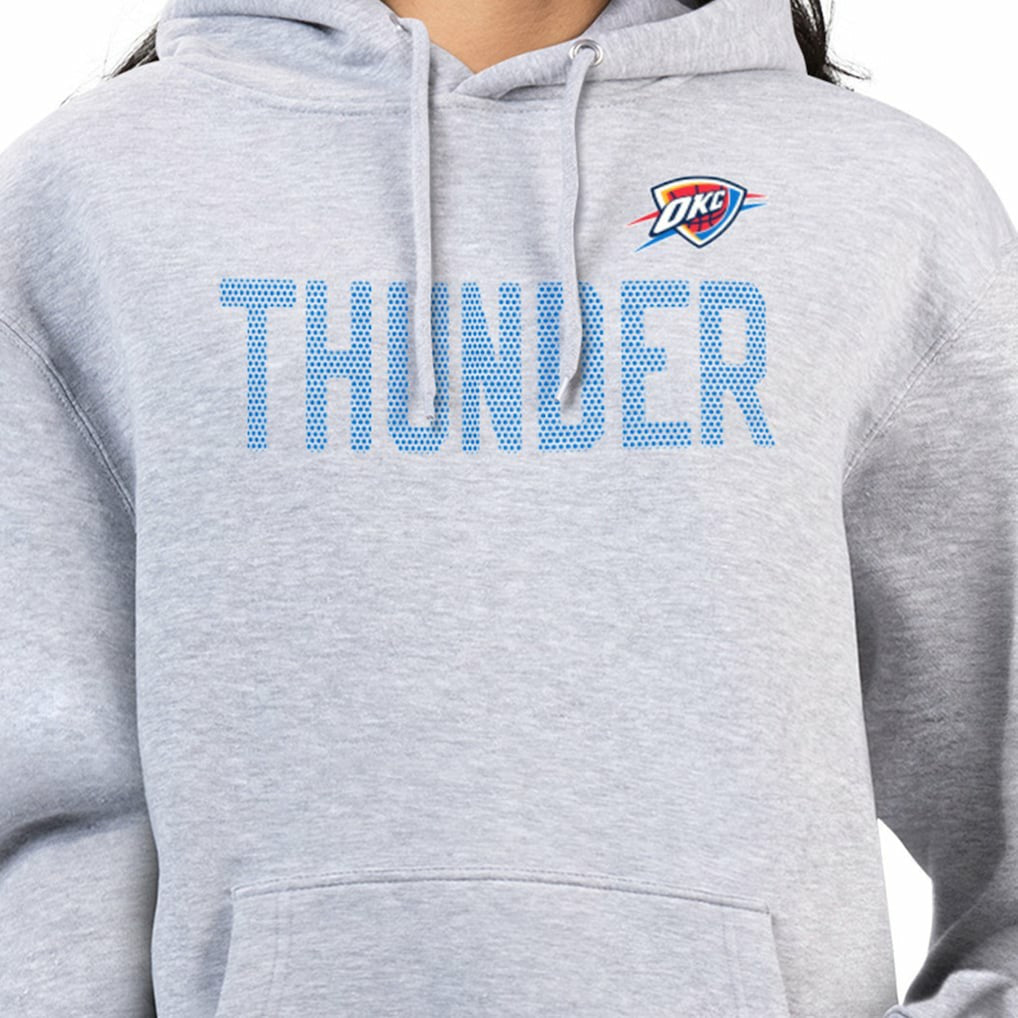 Oklahoma City Thunder G-III 4Her by Carl Banks Women's Dot Print Pullover Hoodie - Heather Gray on sale
