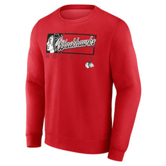 Chicago Blackhawks Fanatics Focus Fleece Pullover Sweatshirt - Red Sweatshirts