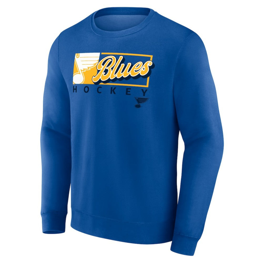 St. Louis Blues Fanatics Focus Fleece Pullover Sweatshirt - Blue Sweatshirts