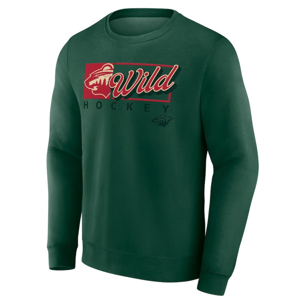 Minnesota Wild Fanatics Focus Fleece Pullover Sweatshirt - Green Sweatshirts