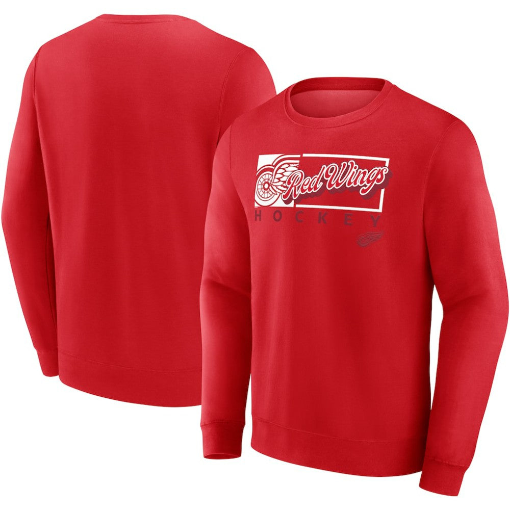 Detroit Red Wings Fanatics Focus Fleece Pullover Sweatshirt - Red Sweatshirts