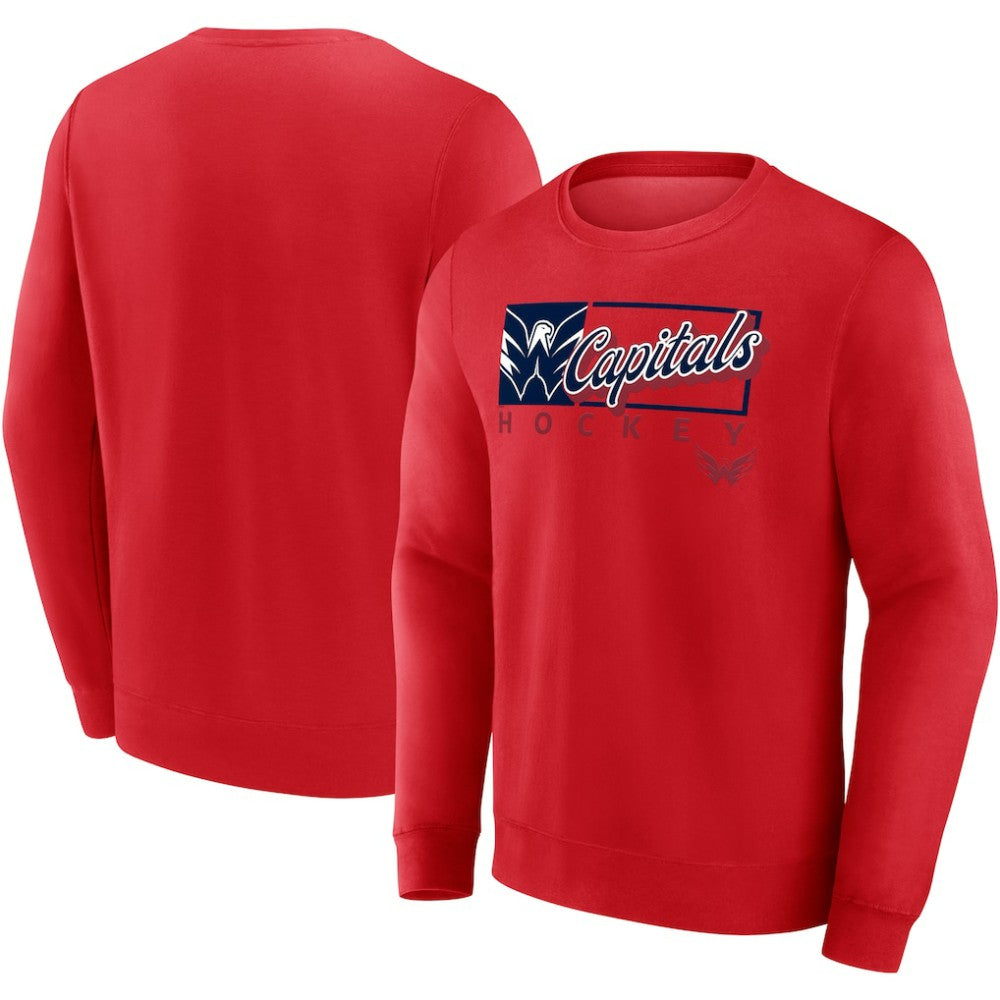 Washington Capitals Fanatics Focus Fleece Pullover Sweatshirt - Red Sweatshirts