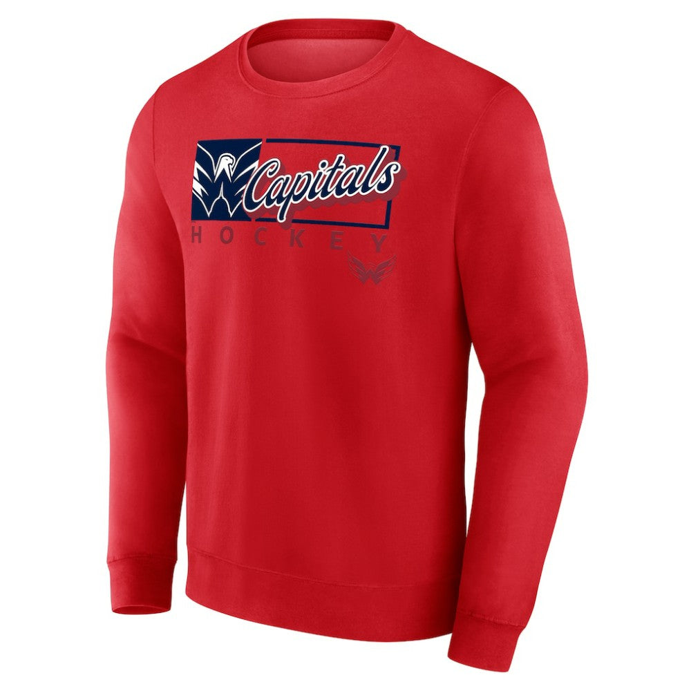 Washington Capitals Fanatics Focus Fleece Pullover Sweatshirt - Red Sweatshirts