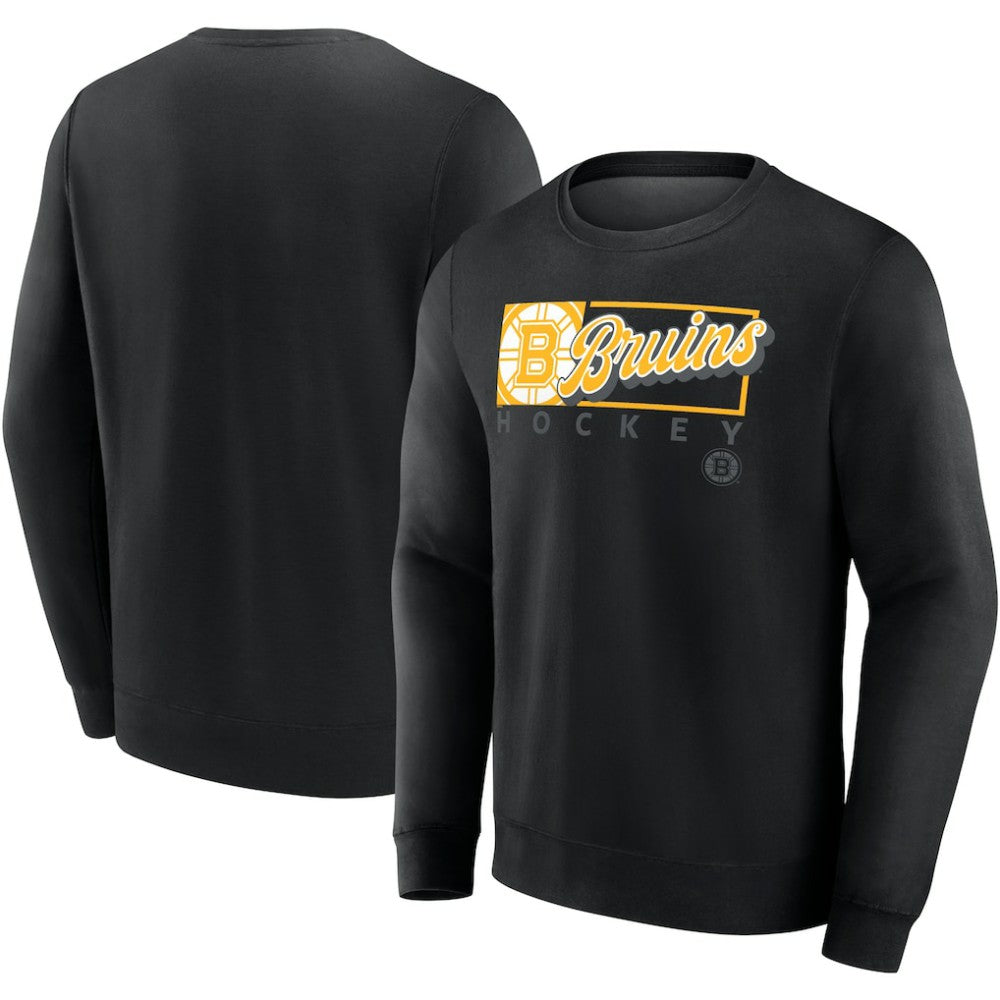 Boston Bruins Fanatics Focus Fleece Pullover Sweatshirt - Black Sweatshirts