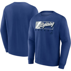 Tampa Bay Lightning Fanatics Focus Fleece Pullover Sweatshirt - Blue Sweatshirts