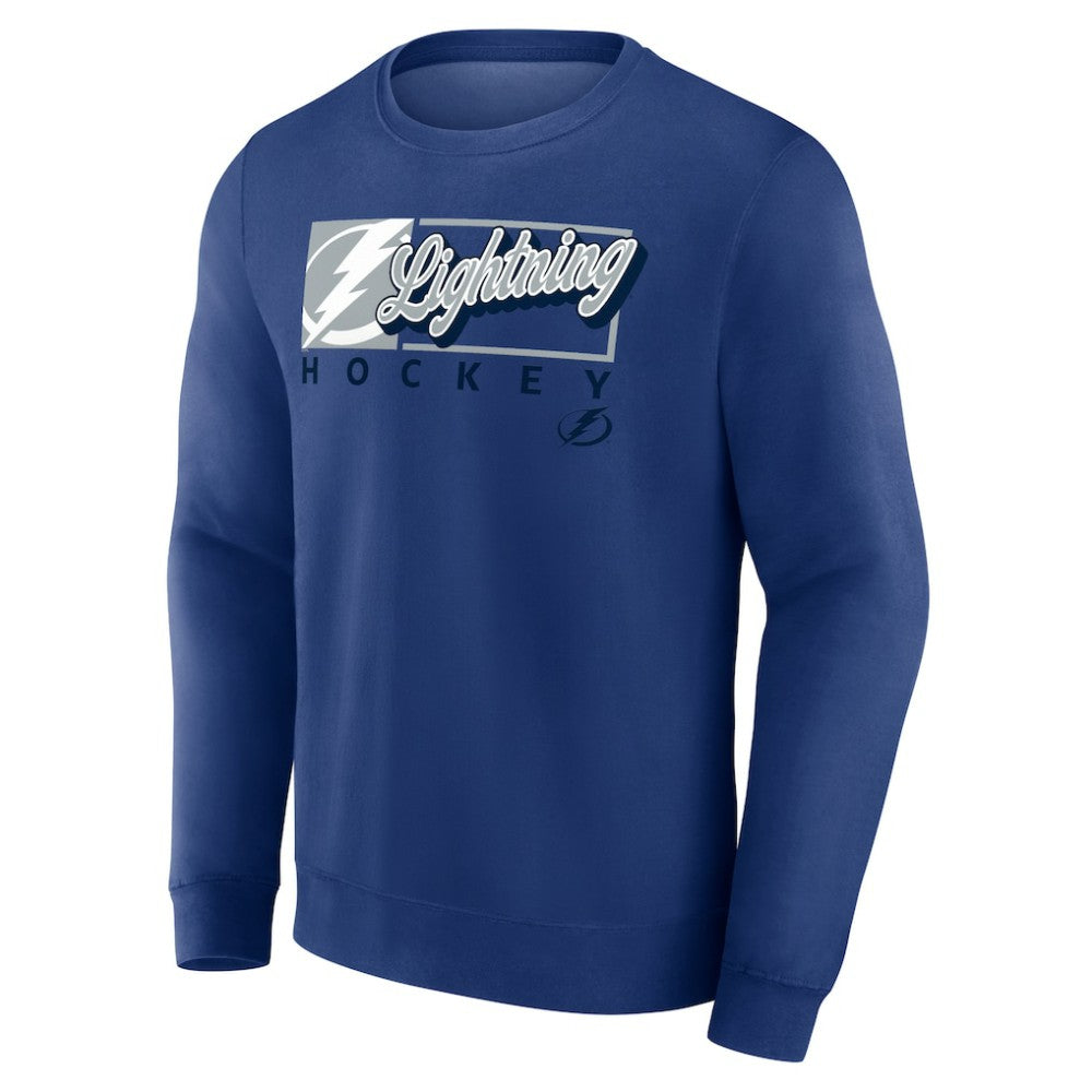 Tampa Bay Lightning Fanatics Focus Fleece Pullover Sweatshirt - Blue Sweatshirts