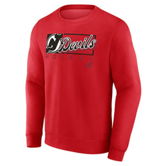 New Jersey Devils Fanatics Focus Fleece Pullover Sweatshirt - Red Sweatshirts