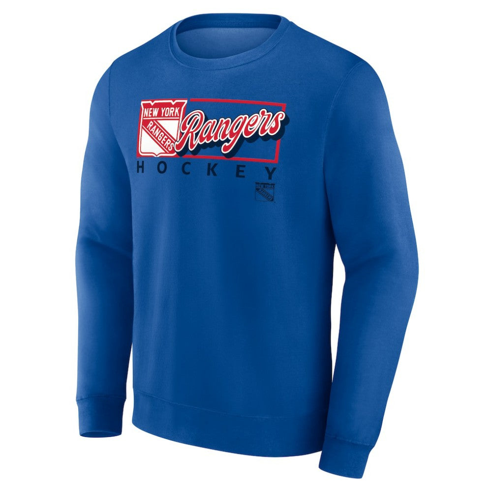 New York Rangers Fanatics Focus Fleece Pullover Sweatshirt - Royal Sweatshirts