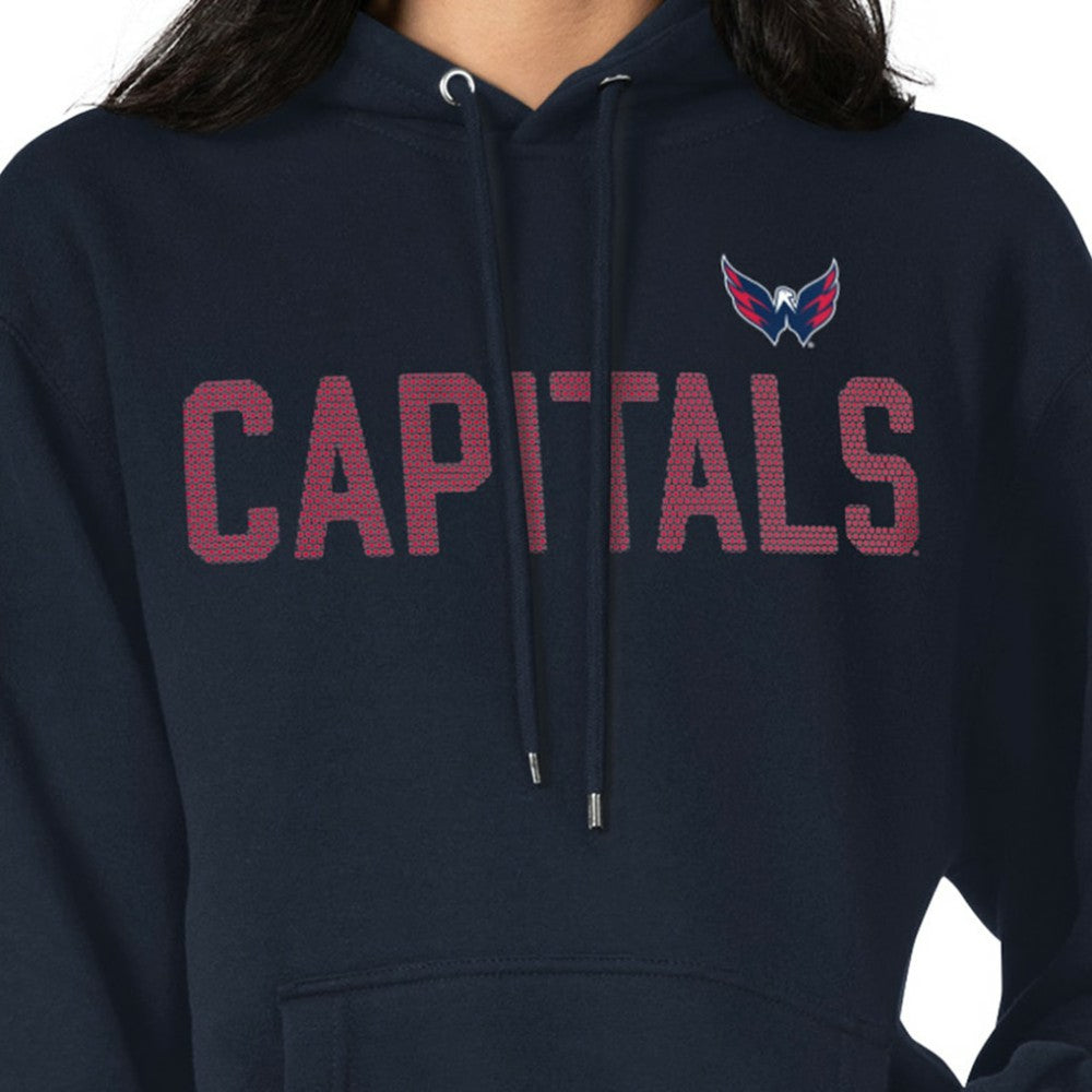 Washington Capitals G-III 4Her by Carl Banks Women's Dot Print Pullover Hoodie - Navy Hoodies