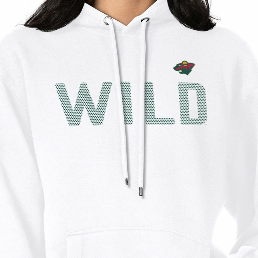 Minnesota Wild G-III 4Her by Carl Banks Women's Dot Print Pullover Hoodie - White Hoodies