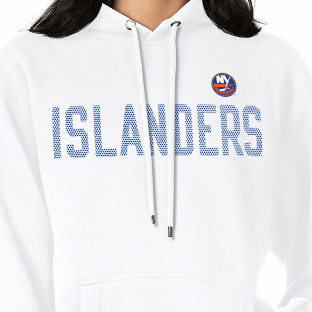 New York Islanders G-III 4Her by Carl Banks Women's Dot Print Pullover Hoodie - White Hoodies