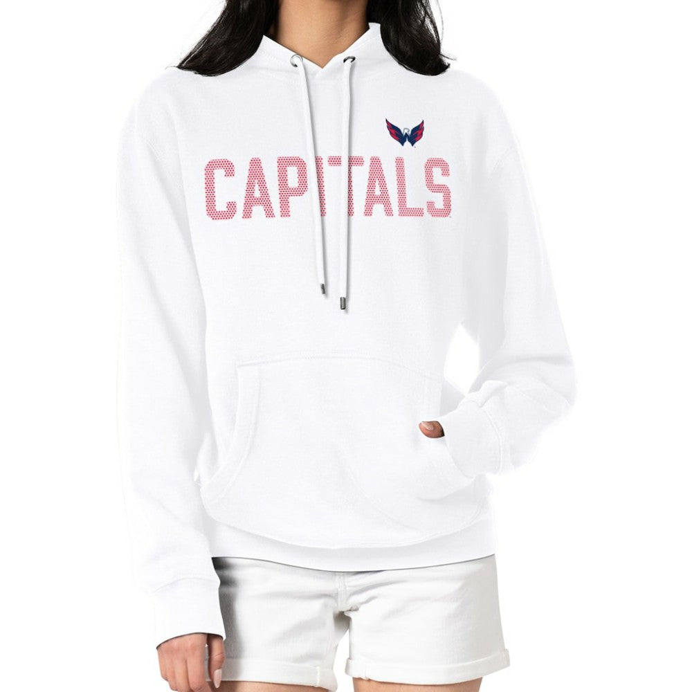 Washington Capitals G-III 4Her by Carl Banks Women's Dot Print Pullover Hoodie - White Hoodies