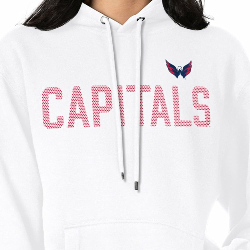 Washington Capitals G-III 4Her by Carl Banks Women's Dot Print Pullover Hoodie - White Hoodies