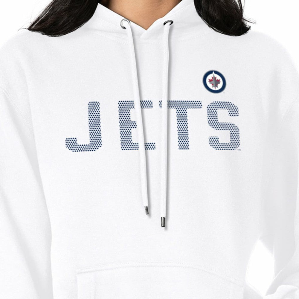Winnipeg Jets G-III 4Her by Carl Banks Women's Dot Print Pullover Hoodie - White Hoodies