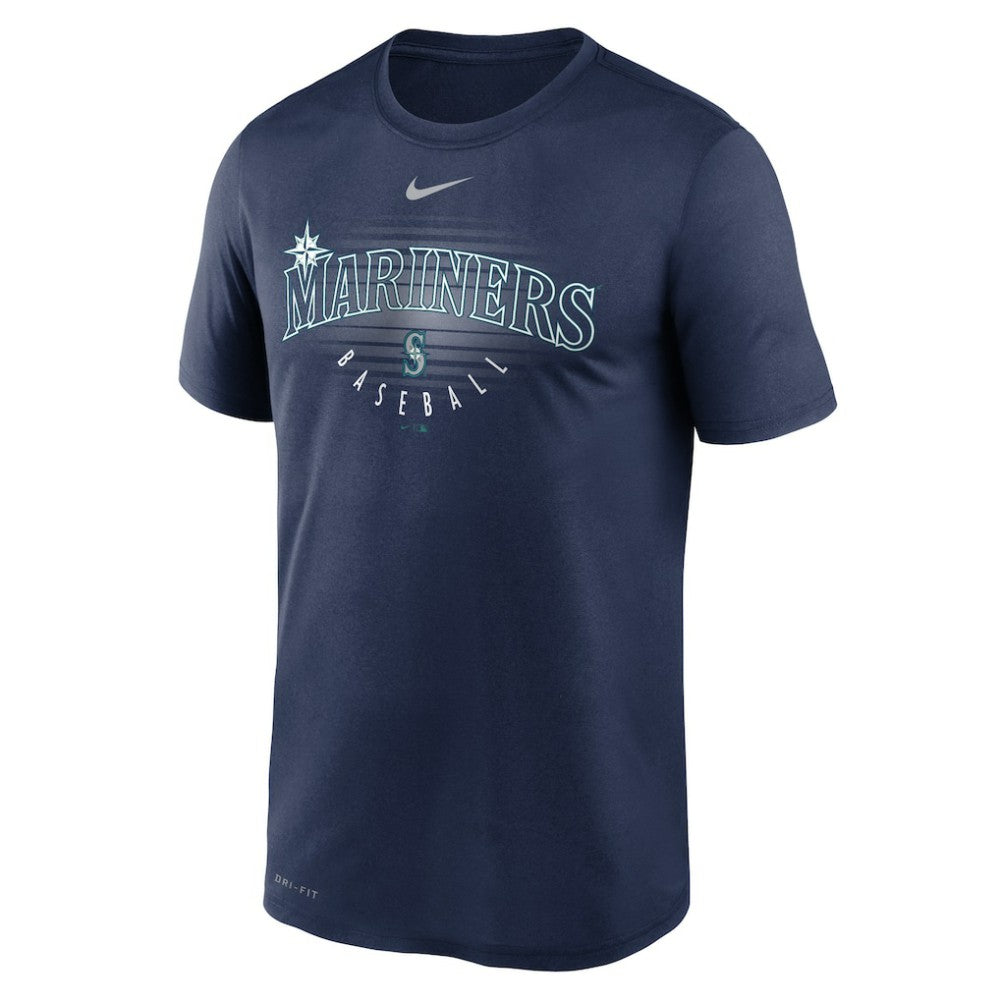 Seattle Mariners Wordmark Outline Legend T-Shirt Navy