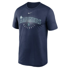 Seattle Mariners Wordmark Outline Legend T-Shirt Navy