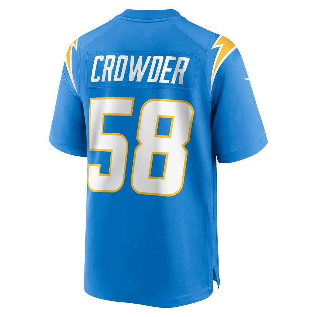 Tae Crowder Los Angeles Chargers Team Game Jersey - Powder Blue online