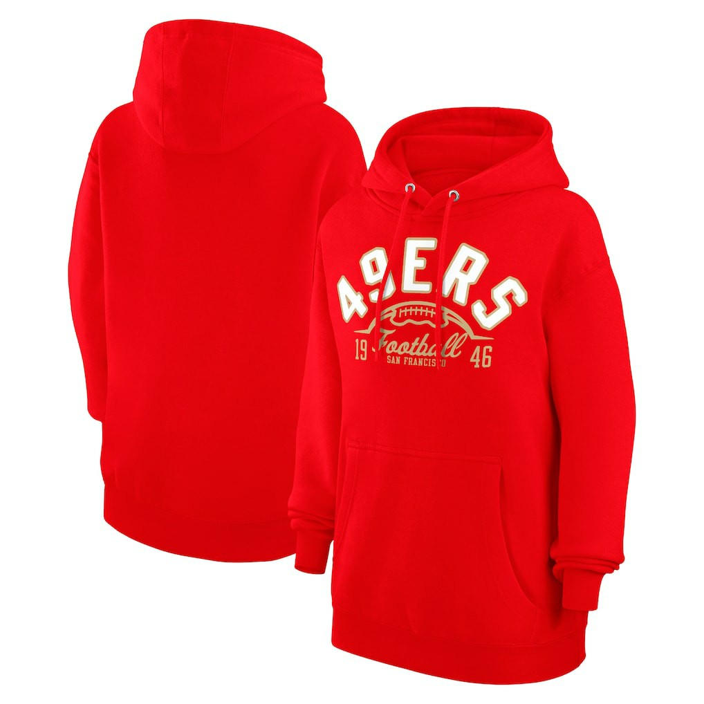San Francisco 49ers Starter Unisex Half Ball Team Fleece Pullover Hoodie - Scarlet discount