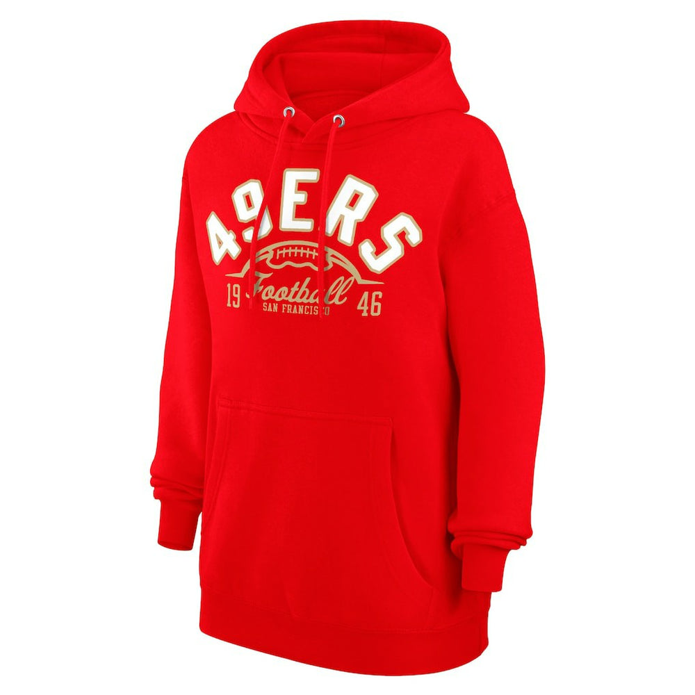 San Francisco 49ers Starter Unisex Half Ball Team Fleece Pullover Hoodie - Scarlet discount