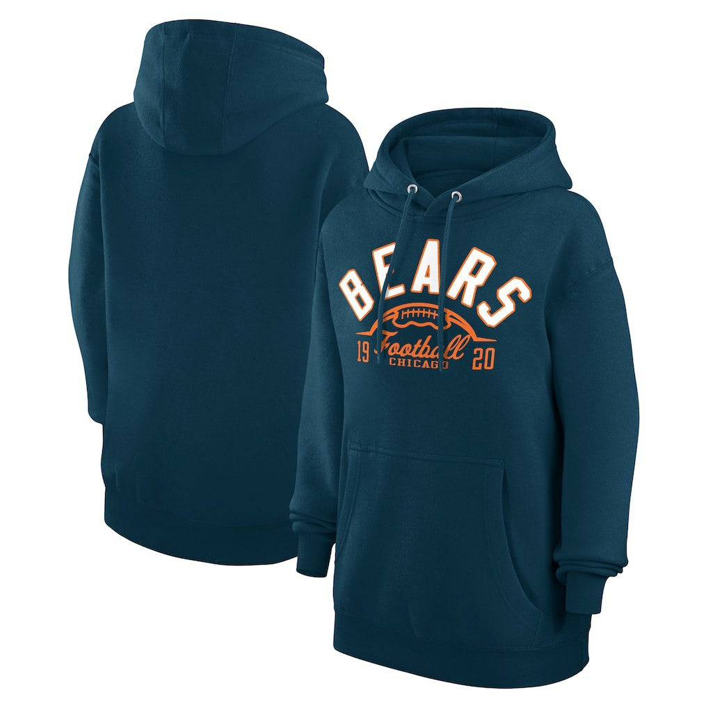 Chicago Bears Starter Unisex Half Ball Team Fleece Pullover Hoodie - Navy on sale