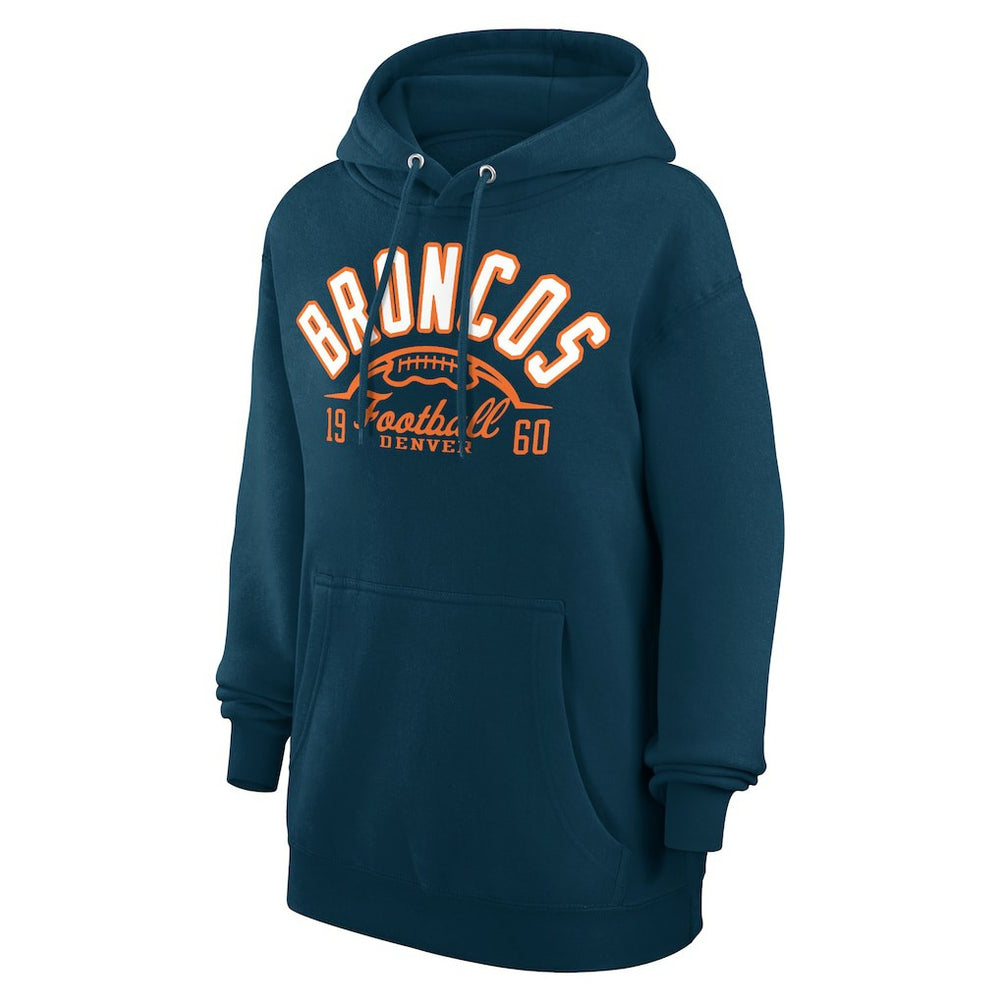 Denver Broncos Starter Unisex Half Ball Team Fleece Pullover Hoodie - Navy on sale