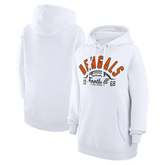 Cincinnati Bengals Starter Unisex Half Ball Team Fleece Pullover Hoodie - White sale