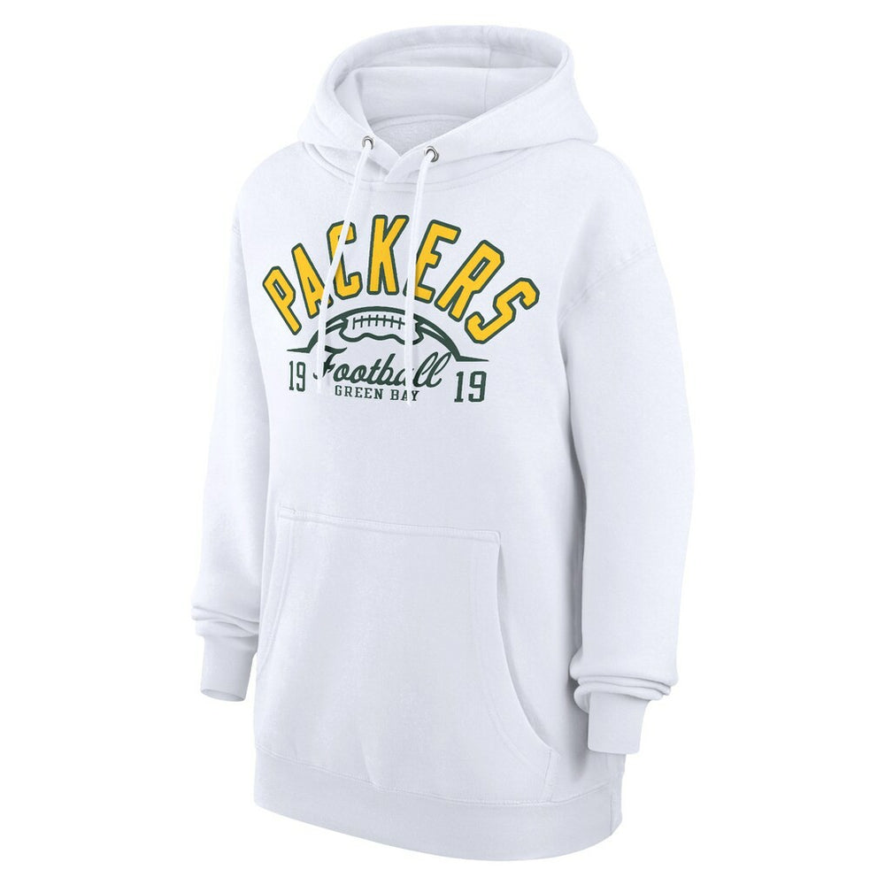 Green Bay Packers Starter Unisex Half Ball Team Fleece Pullover Hoodie - White discount