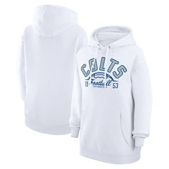 Indianapolis Colts Starter Unisex Half Ball Team Fleece Pullover Hoodie - White cheap