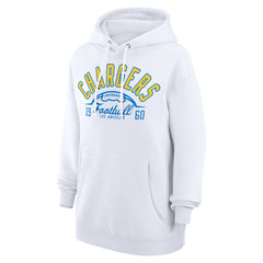 Los Angeles Chargers Starter Unisex Half Ball Team Fleece Pullover Hoodie - White on sale