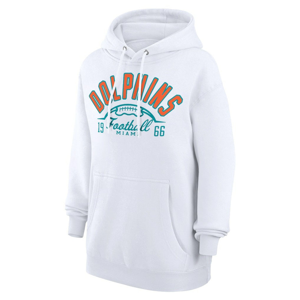 Miami Dolphins Starter Unisex Half Ball Team Fleece Pullover Hoodie - White outlet
