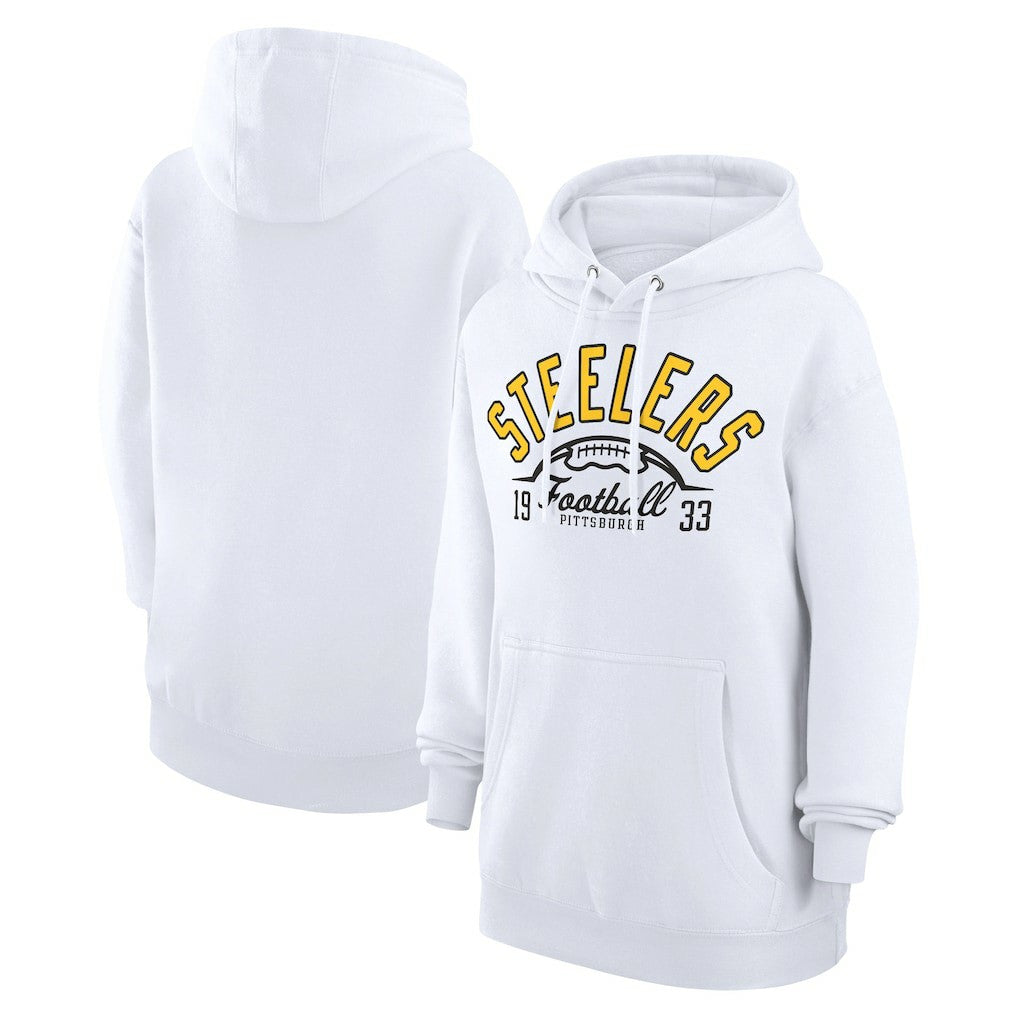 Pittsburgh Steelers Starter Unisex Half Ball Team Fleece Pullover Hoodie - White online