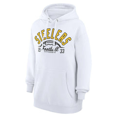 Pittsburgh Steelers Starter Unisex Half Ball Team Fleece Pullover Hoodie - White online
