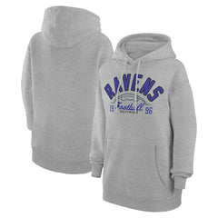 Baltimore Ravens Starter Unisex Half Ball Team Fleece Pullover Hoodie - Heather Gray for sale