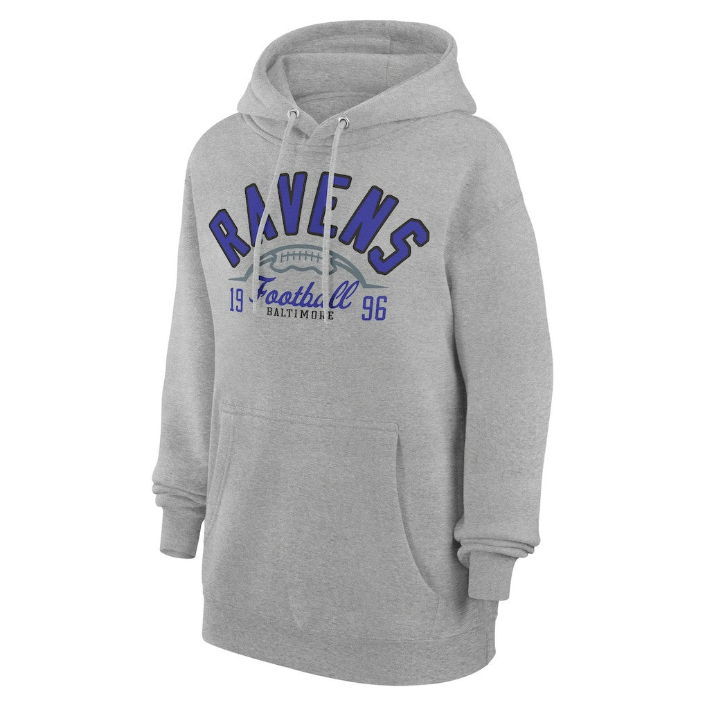 Baltimore Ravens Starter Unisex Half Ball Team Fleece Pullover Hoodie - Heather Gray for sale