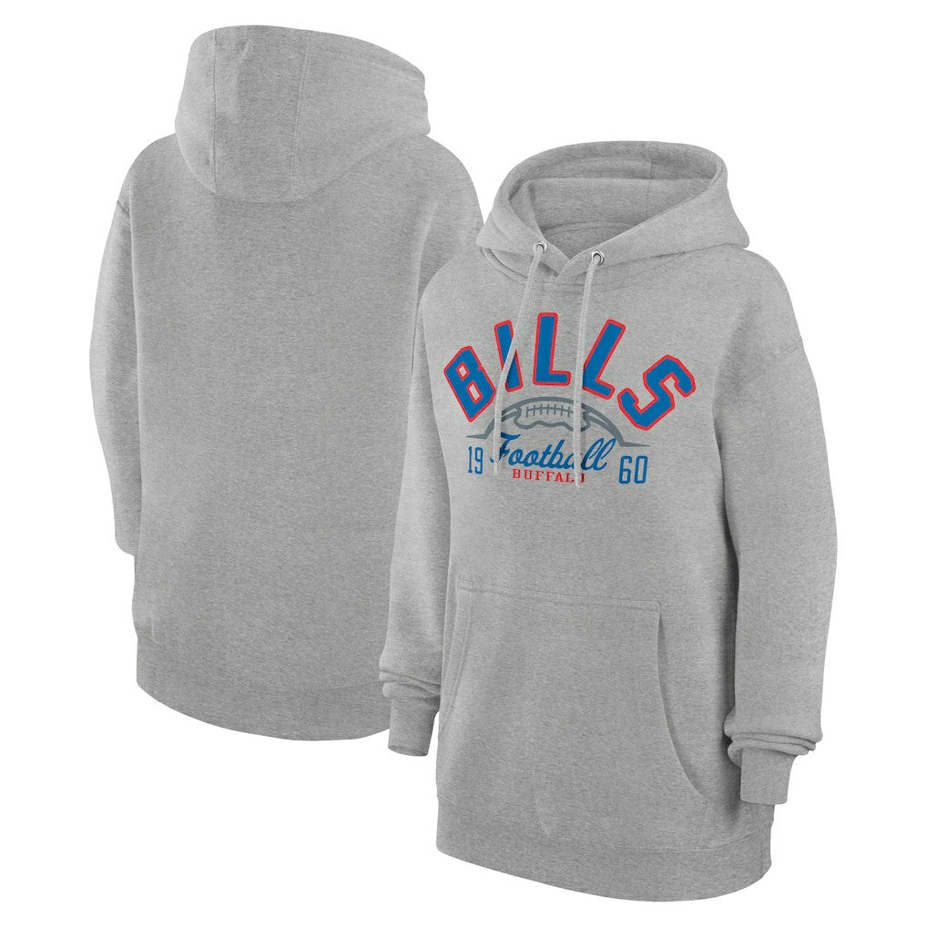 Buffalo Bills Starter Unisex Half Ball Team Fleece Pullover Hoodie - Heather Gray sale