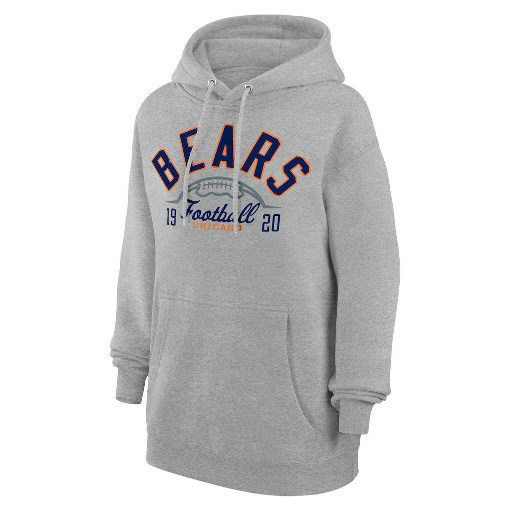 Chicago Bears Starter Unisex Half Ball Team Fleece Pullover Hoodie - Heather Gray cheap