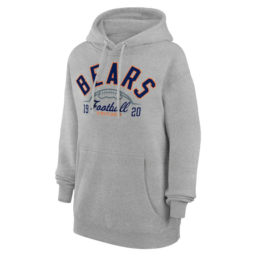 Chicago Bears Starter Unisex Half Ball Team Fleece Pullover Hoodie - Heather Gray cheap